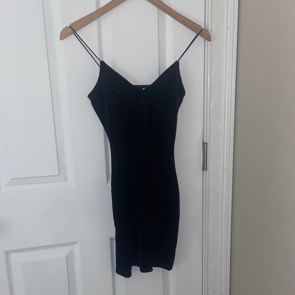 Black Spaghetti Strap Mini Dress